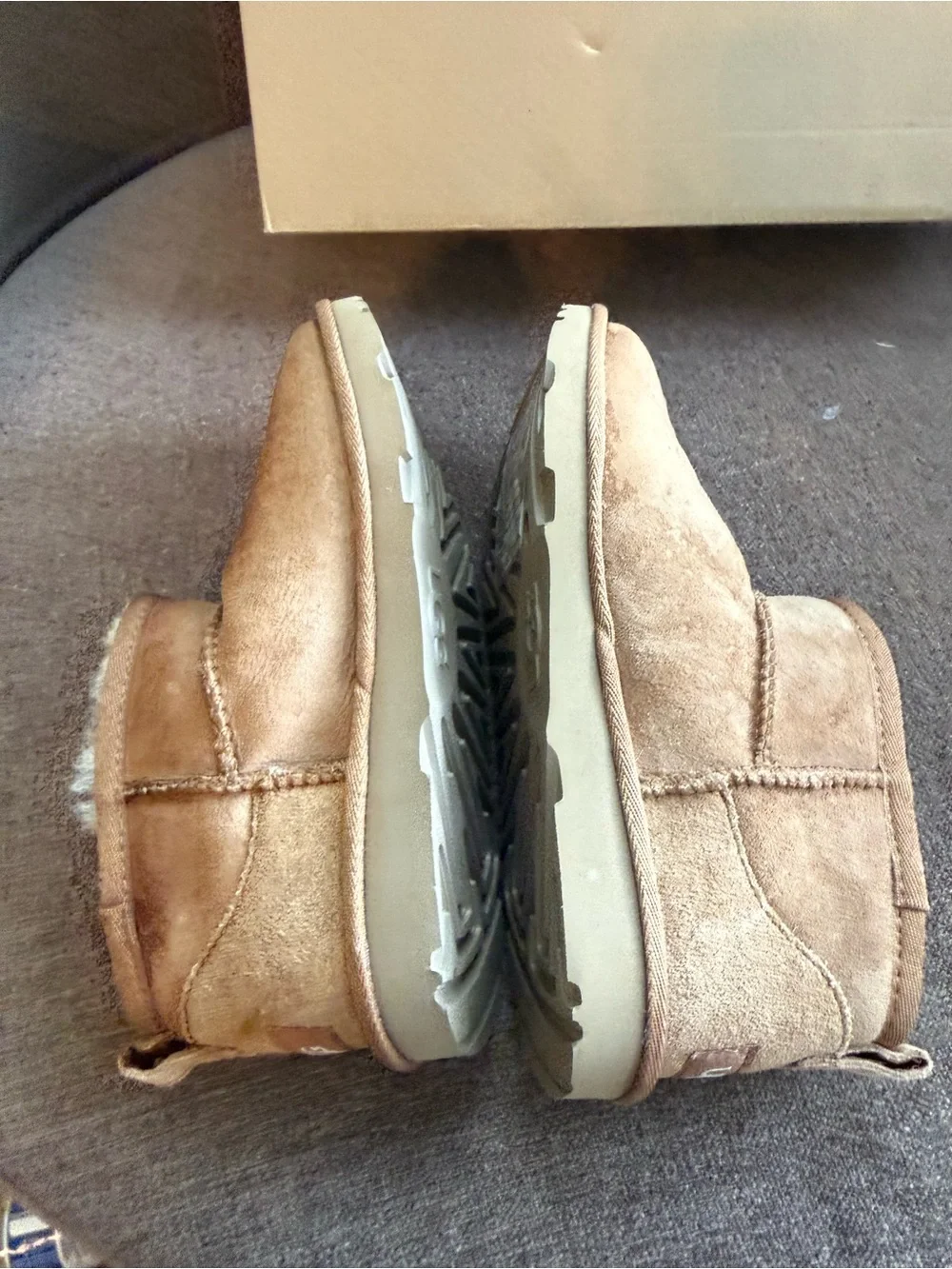 UGG Beige/Tan Boot Sole with UGG Logo